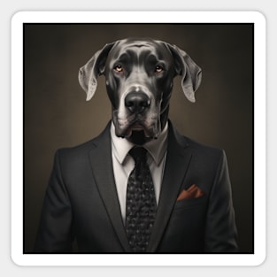 Great Dane Dog in Suit Magnet